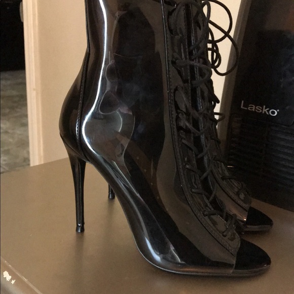 Clear black booties - Picture 2 of 2